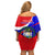 Belize Independence Day Off Shoulder Short Dress Coat Of Arms Curve Style - Wonder Print Shop