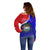 Belize Independence Day Off Shoulder Sweater Coat Of Arms Curve Style - Wonder Print Shop