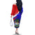 Belize Independence Day Off The Shoulder Long Sleeve Dress Coat Of Arms Curve Style - Wonder Print Shop