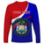 Personalised Belize Independence Day Long Sleeve Shirt Coat Of Arms Curve Style - Wonder Print Shop