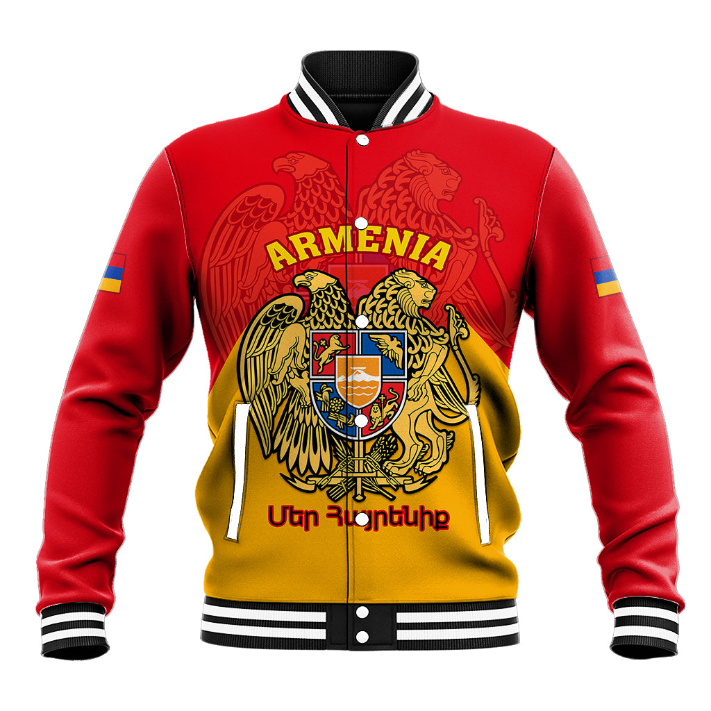 Armenia Independence Day Baseball Jacket Armenian Coat Of Arms 32st Anniversary - Wonder Print Shop