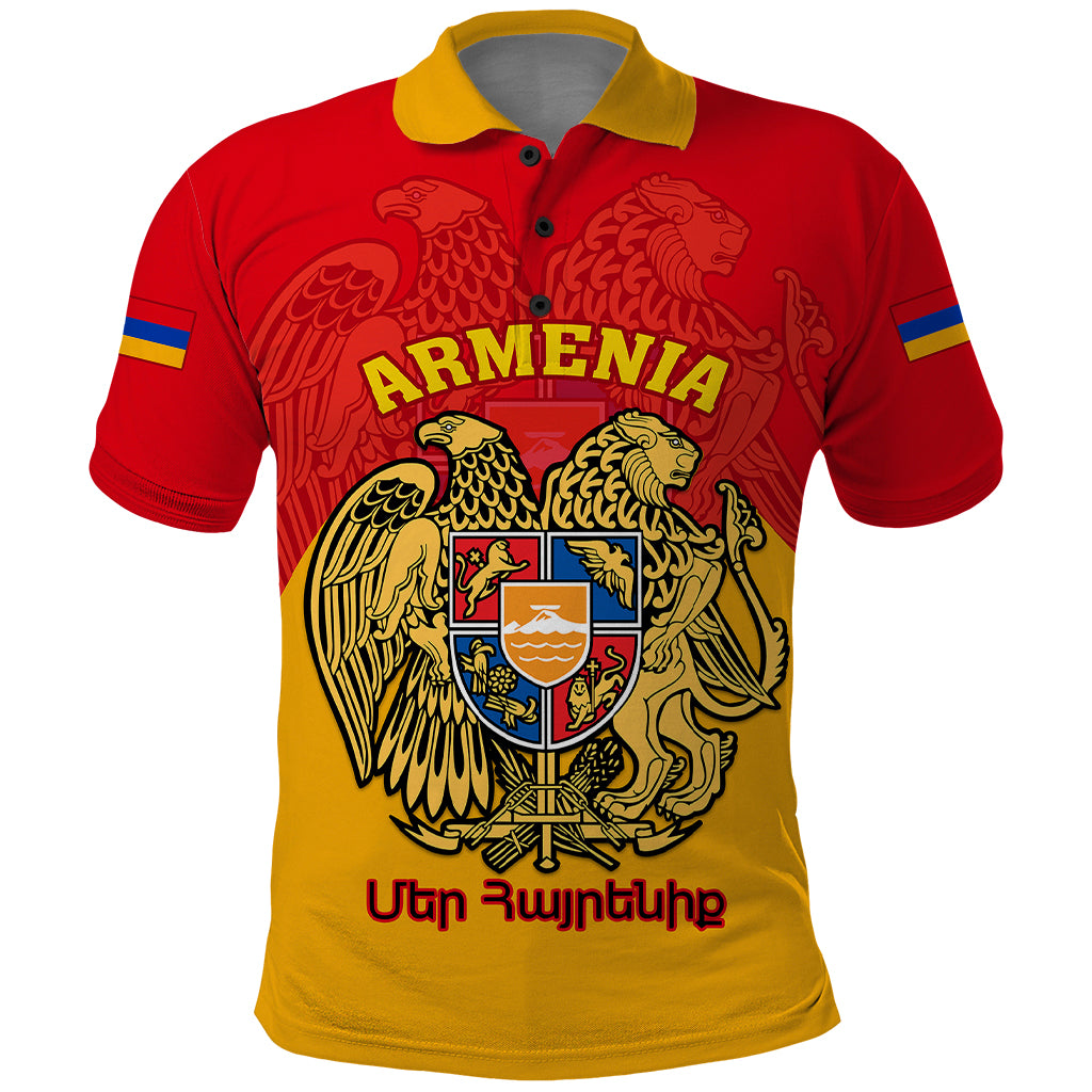 Armenia Independence Day Polo Shirt Armenian Coat Of Arms 32st Anniversary - Wonder Print Shop