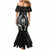 New Zealand Aotearoa Rugby Mermaid Dress NZ Tiki With Maori Fern World Cup Black Version - Wonder Print Shop