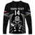 Custom New Zealand Aotearoa Rugby Long Sleeve Shirt NZ Tiki With Maori Fern World Cup Black Version - Wonder Print Shop