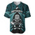 New Zealand Aotearoa Rugby Baseball Jersey NZ Tiki With Maori Fern World Cup Turquoise Version - Wonder Print Shop