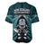 New Zealand Aotearoa Rugby Baseball Jersey NZ Tiki With Maori Fern World Cup Turquoise Version - Wonder Print Shop