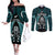 new-zealand-aotearoa-rugby-couples-matching-off-the-shoulder-long-sleeve-dress-and-long-sleeve-button-shirts-nz-tiki-with-maori-fern-world-cup-turquoise-version