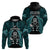 New Zealand Aotearoa Rugby Hoodie NZ Tiki With Maori Fern World Cup Turquoise Version - Wonder Print Shop