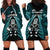 New Zealand Aotearoa Rugby Hoodie Dress NZ Tiki With Maori Fern World Cup Turquoise Version - Wonder Print Shop