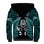 New Zealand Aotearoa Rugby Sherpa Hoodie NZ Tiki With Maori Fern World Cup Turquoise Version - Wonder Print Shop