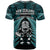 New Zealand Aotearoa Rugby T Shirt NZ Tiki With Maori Fern World Cup Turquoise Version - Wonder Print Shop