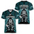 New Zealand Aotearoa Rugby Women V Neck T Shirt NZ Tiki With Maori Fern World Cup Turquoise Version - Wonder Print Shop