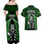 New Zealand Aotearoa Rugby Couples Matching Off Shoulder Maxi Dress and Hawaiian Shirt NZ Tiki With Maori Fern World Cup Green Version - Wonder Print Shop