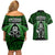 New Zealand Aotearoa Rugby Couples Matching Off Shoulder Short Dress and Hawaiian Shirt NZ Tiki With Maori Fern World Cup Green Version - Wonder Print Shop