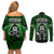 New Zealand Aotearoa Rugby Couples Matching Off Shoulder Short Dress and Long Sleeve Button Shirts NZ Tiki With Maori Fern World Cup Green Version - Wonder Print Shop