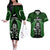 New Zealand Aotearoa Rugby Couples Matching Off The Shoulder Long Sleeve Dress and Hawaiian Shirt NZ Tiki With Maori Fern World Cup Green Version - Wonder Print Shop