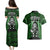 New Zealand Aotearoa Rugby Couples Matching Puletasi Dress and Hawaiian Shirt NZ Tiki With Maori Fern World Cup Green Version - Wonder Print Shop