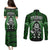 New Zealand Aotearoa Rugby Couples Matching Puletasi Dress and Long Sleeve Button Shirts NZ Tiki With Maori Fern World Cup Green Version - Wonder Print Shop