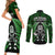 New Zealand Aotearoa Rugby Couples Matching Short Sleeve Bodycon Dress and Long Sleeve Button Shirts NZ Tiki With Maori Fern World Cup Green Version - Wonder Print Shop