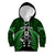 New Zealand Aotearoa Rugby Kid Hoodie NZ Tiki With Maori Fern World Cup Green Version - Wonder Print Shop