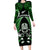 New Zealand Aotearoa Rugby Long Sleeve Bodycon Dress NZ Tiki With Maori Fern World Cup Green Version - Wonder Print Shop