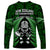 New Zealand Aotearoa Rugby Long Sleeve Shirt NZ Tiki With Maori Fern World Cup Green Version - Wonder Print Shop