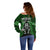 New Zealand Aotearoa Rugby Off Shoulder Sweater NZ Tiki With Maori Fern World Cup Green Version - Wonder Print Shop