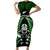 New Zealand Aotearoa Rugby Short Sleeve Bodycon Dress NZ Tiki With Maori Fern World Cup Green Version - Wonder Print Shop