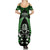 New Zealand Aotearoa Rugby Summer Maxi Dress NZ Tiki With Maori Fern World Cup Green Version - Wonder Print Shop