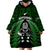 New Zealand Aotearoa Rugby Wearable Blanket Hoodie NZ Tiki With Maori Fern World Cup Green Version - Wonder Print Shop