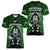 New Zealand Aotearoa Rugby Women V Neck T Shirt NZ Tiki With Maori Fern World Cup Green Version - Wonder Print Shop