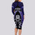 New Zealand Aotearoa Rugby Long Sleeve Bodycon Dress NZ Tiki With Maori Fern World Cup Blue Version - Wonder Print Shop