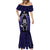 New Zealand Aotearoa Rugby Mermaid Dress NZ Tiki With Maori Fern World Cup Blue Version - Wonder Print Shop