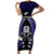 New Zealand Aotearoa Rugby Short Sleeve Bodycon Dress NZ Tiki With Maori Fern World Cup Blue Version - Wonder Print Shop