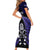 New Zealand Aotearoa Rugby Short Sleeve Bodycon Dress NZ Tiki With Maori Fern World Cup Blue Version - Wonder Print Shop