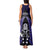 New Zealand Aotearoa Rugby Tank Maxi Dress NZ Tiki With Maori Fern World Cup Blue Version - Wonder Print Shop