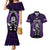 New Zealand Aotearoa Rugby Couples Matching Mermaid Dress and Hawaiian Shirt NZ Tiki With Maori Fern World Cup Purple Version - Wonder Print Shop