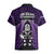 New Zealand Aotearoa Rugby Hawaiian Shirt NZ Tiki With Maori Fern World Cup Purple Version - Wonder Print Shop