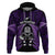 New Zealand Aotearoa Rugby Hoodie NZ Tiki With Maori Fern World Cup Purple Version - Wonder Print Shop