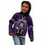 New Zealand Aotearoa Rugby Kid Hoodie NZ Tiki With Maori Fern World Cup Purple Version - Wonder Print Shop