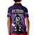 New Zealand Aotearoa Rugby Kid Polo Shirt NZ Tiki With Maori Fern World Cup Purple Version - Wonder Print Shop