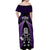 New Zealand Aotearoa Rugby Off Shoulder Maxi Dress NZ Tiki With Maori Fern World Cup Purple Version - Wonder Print Shop