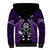 New Zealand Aotearoa Rugby Sherpa Hoodie NZ Tiki With Maori Fern World Cup Purple Version - Wonder Print Shop