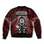 New Zealand Aotearoa Rugby Bomber Jacket NZ Tiki With Maori Fern World Cup Red Version - Wonder Print Shop