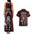 New Zealand Aotearoa Rugby Couples Matching Tank Maxi Dress and Hawaiian Shirt NZ Tiki With Maori Fern World Cup Red Version - Wonder Print Shop