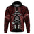 New Zealand Aotearoa Rugby Hoodie NZ Tiki With Maori Fern World Cup Red Version - Wonder Print Shop