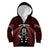 New Zealand Aotearoa Rugby Kid Hoodie NZ Tiki With Maori Fern World Cup Red Version - Wonder Print Shop