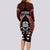 New Zealand Aotearoa Rugby Long Sleeve Bodycon Dress NZ Tiki With Maori Fern World Cup Red Version - Wonder Print Shop