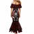 New Zealand Aotearoa Rugby Mermaid Dress NZ Tiki With Maori Fern World Cup Red Version - Wonder Print Shop