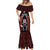 New Zealand Aotearoa Rugby Mermaid Dress NZ Tiki With Maori Fern World Cup Red Version - Wonder Print Shop